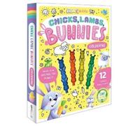 Igloo Books Chicks, Lambs, Bunnies Colouring (Tascabile) Colourmania Eco