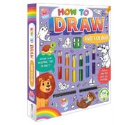 Igloo Books How to Draw and Colour (Tascabile) Book and Colouring Pens