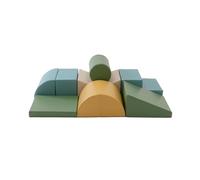 IGLU Soft Play Adventurer 8 Blocchi Schiuma Arrampicata (Pastel Sea) | Schiuma Firm Step | Pelle Vegana | Certificato CE | Favorisce Equilibrio e Motricità | Cresce con il Bambino