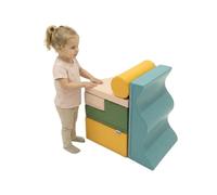 IGLU Soft Play Discoverer 7 Shape Montessori Foam Blocks Set for Baby And Toddler Indoor Softplay for Home Climbing And Building Equipment Development (Pastel Sea)