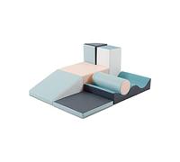 IGLU Soft Play Discoverer 7 XL Cubi Psicomotricità Blocchi per Bambini in Schiuma Set da Gioco 1 anno Montessori per attività Blocchi di Costruzione 12+ mesi (Pastel)