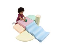 IGLU Soft Play Explorer Set 6 Elementi Arrampicata | Schiuma Firm Step | Pelle Vegana | Certificato CE | Favorisce Equilibrio e Motricità | Cresce con il Bambino