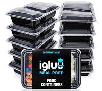 Igluu Meal Prep Contenitori per Alimenti (Set da 10) 2 Scomparti - 887ml
