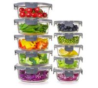 Igluu Meal Prep Contenitori Vetro per Alimenti Tondi (Set da 10) 400&950ml
