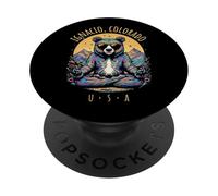 Ignacio Colorado - Orso astratto Chill Zen Yoga Design PopSockets PopGrip Adesivo