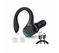Ignara Auricolare Bluetooth senza fili V5.2 Mono con microfono riduzione del rumore, auricolare a 360°, auricolari con circonferenza dell'orecchio 20H, autonomia dispositivi compatibili con iPhone