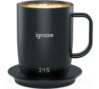 Ignaze ThermoTech, tazza intelligente con riscaldamento automatico a temperatura, base display a LED con durata della batteria al litio di 70 minuti, 5 impostazioni di riscaldamento personalizzate,