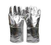 Ignifugo Guanti Resistenti Alle Alte Temperature 300 Gradi 500 Gradi Isolamento Ignifugo E Scottante Fusione Foglio Di Alluminio Guanti Da Forno A Microonde A Cinque Protezione resistente al calore(Mo