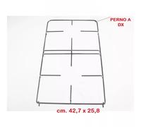 Ignis Philips griglia in acciaio 2 fuochi dx cucina a gas 42,7 x 25,8 cm