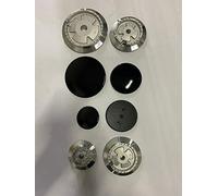 IGNIS WHIRLPOOL 4 bruciatori in alluminio con bordo satinato lucido 4 piattini