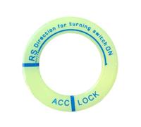 Ignition Key - Ring Sticker | 2,3 cm 0,91 in Inside | Car Ignition | Resina epossidica Car Interior Accessory 3,4 cm 1,34 in | Glow in Dark Key Trim | Decorative Ring Sticker for Dashboard Style