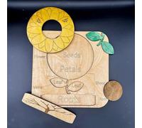 Igno di girasole in legno Forma del puzzle Matching Puzzle Nursery Problem