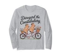 Ignora Il Constabulary Funny Cute Capybara Cottagecore Maglia a Manica