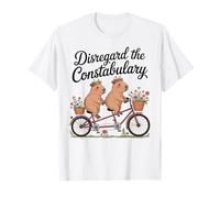 Ignora Il Constabulary Funny Cute Capybara Cottagecore Maglietta