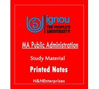 Ignou MA Public Administration Optional Printed Notes (Xerox Study Material)