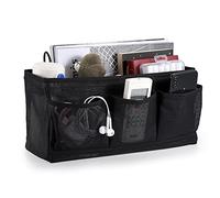 IGNPION - Cesto portaoggetti da appendere accanto al letto, organizer multiuso per casa, ufficio, scuola, dormitorio, ospedale, nero