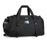 IGOLUMON Borsa Palestra Uomo Grande con Scomparto Scarpe e Tasca Bagnata Borsa Sportiva Donna 55L Borsa da Viaggio Impermeabile Borsa da Nuoto Borsa da Fitness Weekender Duffle Bag Nero