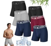 IGOLUMON Boxer Uomo in bambù Confezione da 6, Mutande Boxer Uomo Intimo Multipack con Elastico in Vita, Ultra Morbido Comodi e Traspiranti Intimo Maschile