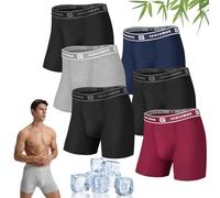 IGOLUMON Boxer Uomo in bambù Confezione da 6, Mutande Boxer Uomo Intimo Multipack con Elastico in Vita, Ultra Morbido Comodi e Traspiranti Intimo Maschile