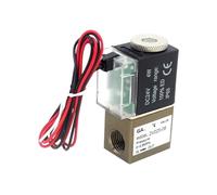 IGOQTHSQE 2V025-08 Valvola di Controllo pneumatica Tipo Cavo normalmente Chiuso 12V 24V 220V 1/4 "BSP 2 Vie Posizioni elettrovalvola Aria 1 pz(with 6mm fittings-01)