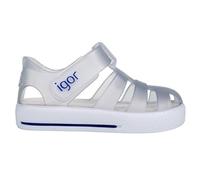 IGOR Star, Sandalo con Bracciale Unisex per Bambini, Bianco, 21 EU