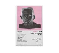 IGOR Tyler, the Creator IGOR Album Cover Estetica Edizione Limitata Signature Rap Singer Musica Poster Decorazione Camera da Letto Poster Stampa su Tela Wall Art Room Unframe-style 5628 x 61 cm