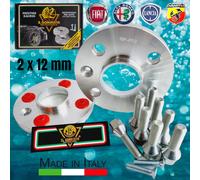 IGP 2 DISTANZIALI 12 mm 4 x 98 mozzo 58.1 + 8 BULLONI x FIAT tutte le 500 - 595