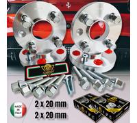 IGP DISTANZIALI 20 + 20 mm 4 x 98 mozzo 58.1 16 BULLONI x FIAT CINQUECENTO BRAVO