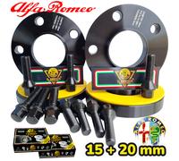IGP Kit 2 Distanziali Ruote 15+20 mm NERI Compatibili con Alfa Romeo Tonale Suv