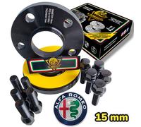 IGP Kit 2 Distanziali Ruote 15 mm NERI Compatibili con Alfa Romeo Giulietta new