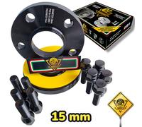 IGP Kit 2 Distanziali Ruote 15 mm NERI Compatibili con Fiat 500 X + Fiat Croma