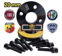 IGP Kit 2 Distanziali Ruote 20 mm NERI FIAT 500 BRAVO PANDA MITO MUSA ABARTH new