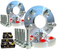 IGP Kit 4 Distanziali Ruote 12 + 12 mm Compatibili Con A3 Q2 Q3 Q4 TT + Volkswagen Golf 5 6 7 8 + 20 Bulloni in Acciaio