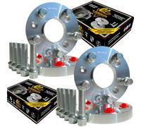 IGP Kit 4 Distanziali Ruote 20 + 20 mm Compatibili con A4 S4 RS4 Type B8 B9 + A5 S5 RS5 Type 8F F5 interasse 5x112 mozzo 66.5 + 20 bulloni in Acciaio