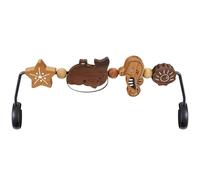 iGRATENS Barra giocattolo per bambini - Barra giocattolo per bambini Soft & Bliss, facile da attaccare e rimuovere, girevole a 360° in legno naturale, design emozionante per bambini curiosi, animali