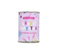 iGreen Fiori in Lattina Augurali - Kit Coltivazione Fiore da Regalare (Grazie Maestra) - Idea Regalo Ecosostenibile - 100% Made in Italy - Lattina in Alluminio con Semi di Fiori di Campo