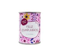 iGreen Flores en Lata Felicitación - Kit de Cultivo de Flores para Regalar - Idea de Regalo Sostenible - Lata de Aluminio con Semillas de Flores Silvestres (Feliz Cumpleaños)