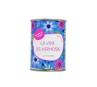 iGreen Flores en Lata Felicitación - Kit de Cultivo de Flores para Regalar - Idea de Regalo Sostenible - Lata de Aluminio con Semillas de Flores Silvestres (La Vida es Hermosa)