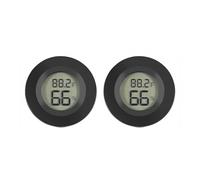 Igrometro, 1/2 pz Mini igrometro termometro o misuratore digitale for temperatura e umidità della stanza per serra, seminterrato, incubatrice per rettili, armadio(Black 2PCS)