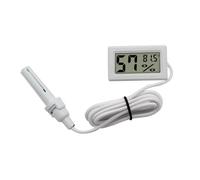 Igrometro Digitale FY 12 Con Sonda - Indicatore Di Temperatura E Umidità Per Interni Ed Esterni | Termoigrometro Con Display LCD | Ideale Per La Casa, La Serra, L'incubatrice, Il Deumidificatore Umidi