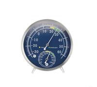 Igrometro e termometro in acciaio inossidabile, misuratore di umidità meccanico da parete con supporto, monitor interno in metallo 304 per casa, giardino, ufficio, da -30 a 60 °C