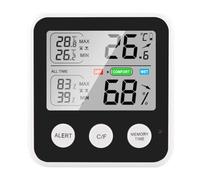 Igrometro elettronico e termometro con schermo digitale trasparente per il monitoraggio del clima interno con tempo veloce di 10 secondi (TS-9909-B)