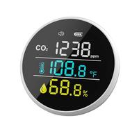 Igrometro per monitoraggio della qualità ' interna con rilevamento ' umidità della temperatura CO2 e display a LED per misuratore ' umidità della temperatura della scuola, domestico