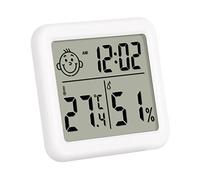 Igrometro Termometro da Interno,Igrometro Termometro per interni a Grande Schermo con Orologio,Termometro Digitale da Tavolo per casa terrario camera da letto bambino incubatrice cantina spogliatoio