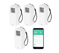 Igrometro WiFi: sensore di umidità intelligente della temperatura con allarme di notifica, archiviazione ed esportazione dei dati, monitor calibrabile della temperatura, compatibile con Alexa (4PCS)