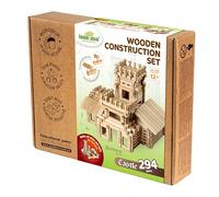 Igroteco® Castello in Legno da Costruire - 294 Pezzi | Serie Fortezza | Gioco di costruzione ecologica per bambini da 8 anni | Compatibile con altri kit