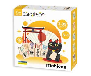 Igroteco® Mahjong per bambini in legno - gioco educativo con abitanti marini e animali selvatici, promuove logica e memoria, giocattolo durevole per casa e asilo