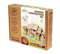 Igroteco® Set Costruzioni in Legno Forteca - Porta 296 Pezzi | Gioco Educativo Fantasy per Bambini | Sviluppo Creatività, Logica e Motricità Fine | Materiale Naturale Ecologico