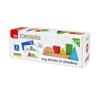 Igroteco Set geometrico in legno, 5 figure colorate e 20 compiti, materiali sicuri, incoraggia il pensiero logico e le capacità motorie fini