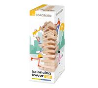 Igroteco® Torre Equilibrante in Legno - Gioco di Abilità Classico per Bambini e Famiglia | Stimola Logica, Coordinazione ed Equilibrio | Legno Naturale Sicuro